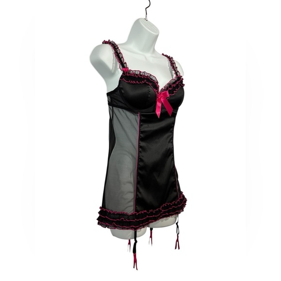NEW, La SENZA Love, Black & Pink Babydoll Chemise, Size Medium 🫦 - Picture 6 of 11